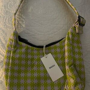 Baggu Green and Pink Shoulder Bag